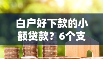 白户好下款的小额贷款？6个支持下款到微信的什么网贷是正规平台