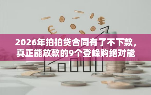 2026年拍拍贷合同有了不下款，真正能放款的9个登峰购绝对能下的口子推荐