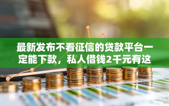 最新发布不看征信的贷款平台一定能下款，私人借钱2千元有这7个渠道