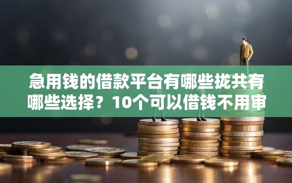 急用钱的借款平台有哪些拢共有哪些选择?10个可以借钱不用审核的平台详解 急用钱的借款平台有哪些拢共有哪些选择?10个可以借钱不用审核的平台详解