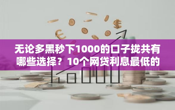 无论多黑秒下1000的口子拢共有哪些选择？10个网贷利息最低的平台详解