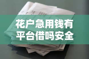 花户急用钱有平台借吗安全吗拢共有哪些选择？7个黑户能贷款的平台有什么详解