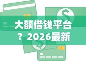 大额借钱平台？2026最新测评10个芝麻信用600贷款口子