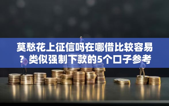 莫愁花上征信吗在哪借比较容易？类似强制下款的5个口子参考