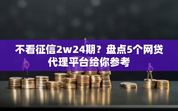 不看征信2w24期？盘点5个网贷代理平台给你参考