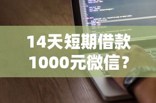 14天短期借款1000元微信？这6个网络借钱平台可以试试