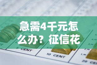 急需4千元怎么办？征信花了网贷被秒拒急用钱会怎么样试试这7个无门槛平台