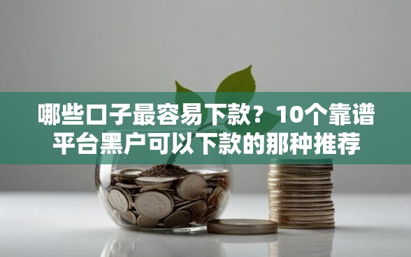 哪些口子最容易下款？10个靠谱平台黑户可以下款的那种推荐