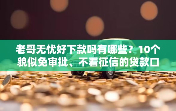 老哥无忧好下款吗有哪些？10个貌似免审批、不看征信的贷款口子合集
