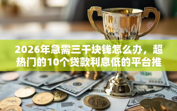 2026年急需三千块钱怎么办，超热门的10个贷款利息低的平台推荐
