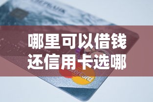 哪里可以借钱还信用卡选哪个平台？7个黑户商城借钱口子推荐