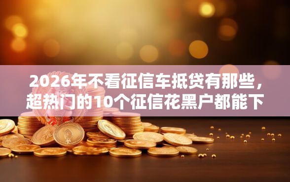 2026年不看征信车抵贷有那些，超热门的10个征信花黑户都能下款的平台推荐