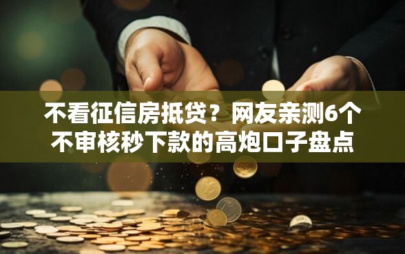 不看征信房抵贷？网友亲测6个不审核秒下款的高炮口子盘点