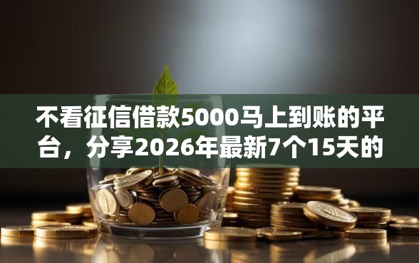 不看征信借款5000马上到账的平台，分享2026年最新7个15天的口子