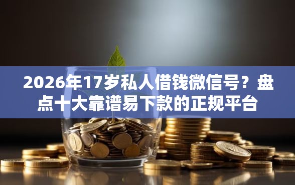 2026年17岁私人借钱微信号？盘点十大靠谱易下款的正规平台