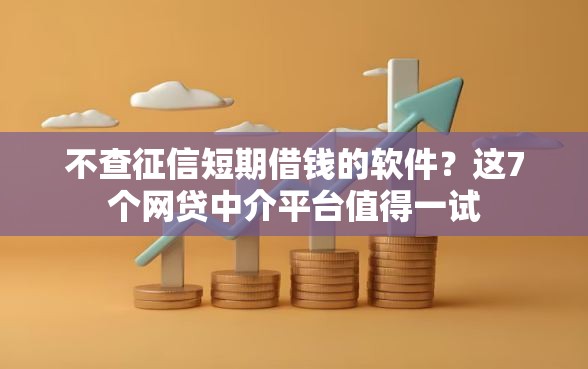 不查征信短期借钱的软件？这7个网贷中介平台值得一试