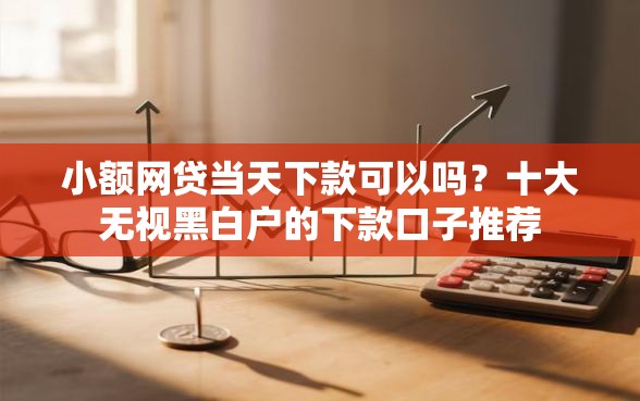 小额网贷当天下款可以吗？十大无视黑白户的下款口子推荐