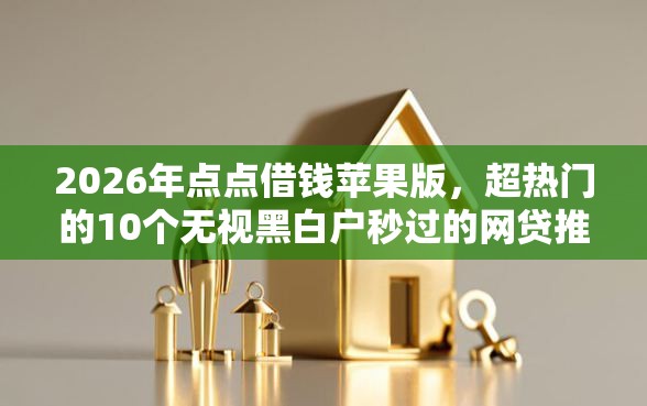 2026年点点借钱苹果版，超热门的10个无视黑白户秒过的网贷推荐