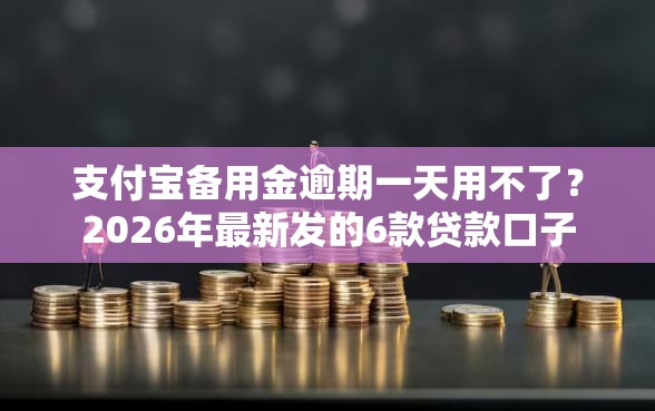 支付宝备用金逾期一天用不了？2026年最新发的6款贷款口子