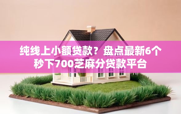 纯线上小额贷款？盘点最新6个秒下700芝麻分贷款平台