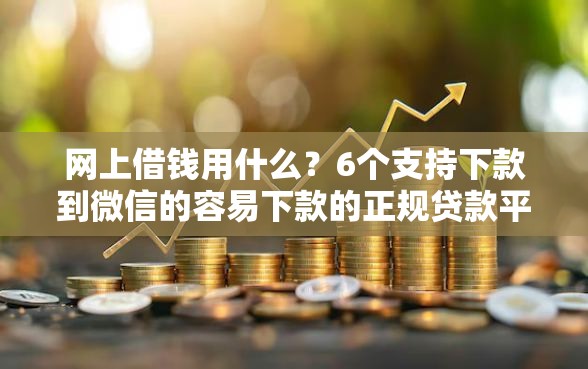 网上借钱用什么?6个支持下款到微信的容易下款的正规贷款平台 网上借钱用什么?6个支持下款到微信的容易下款的正规贷款平台
