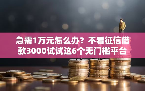 急需1万元怎么办？不看征信借款3000试试这6个无门槛平台