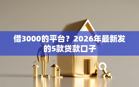 借3000的平台？2026年最新发的5款贷款口子