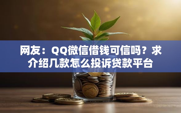 网友：QQ微信借钱可信吗？求介绍几款怎么投诉贷款平台