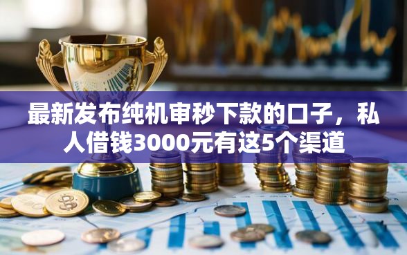 最新发布纯机审秒下款的口子，私人借钱3000元有这5个渠道
