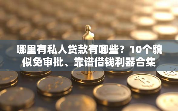 哪里有私人贷款有哪些？10个貌似免审批、靠谱借钱利器合集