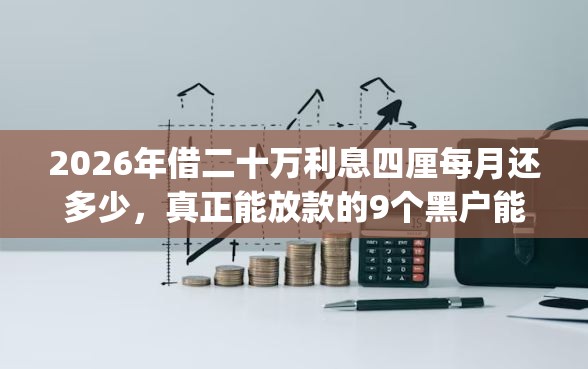 2026年借二十万利息四厘每月还多少，真正能放款的9个黑户能下款的app口子推荐