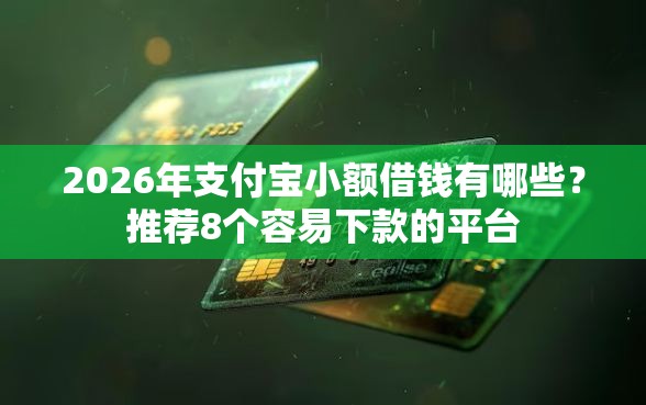 2026年支付宝小额借钱有哪些？推荐8个容易下款的平台