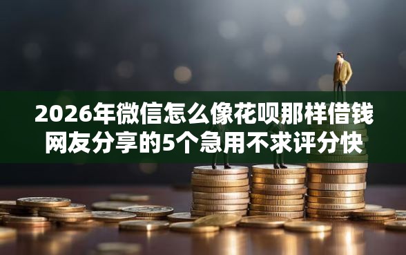 2026年微信怎么像花呗那样借钱网友分享的5个急用不求评分快借无忧的平台我觉得不错! 2026年微信怎么像花呗那样借钱网友分享的5个急用不求评分快借无忧的平台我觉得不错!