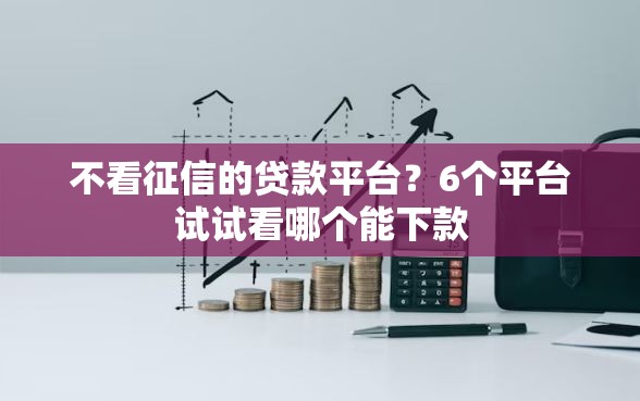 不看征信的贷款平台？6个平台试试看哪个能下款