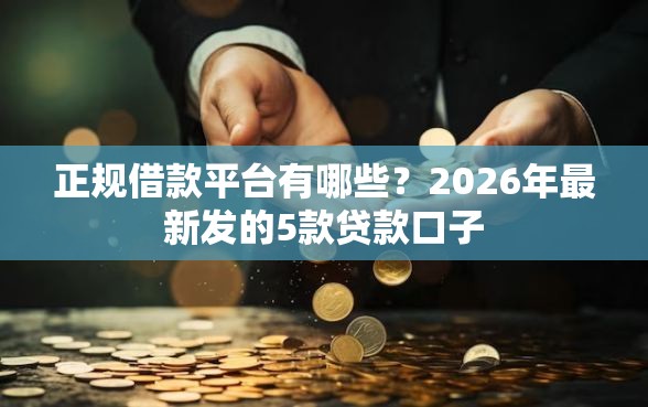 正规借款平台有哪些？2026年最新发的5款贷款口子