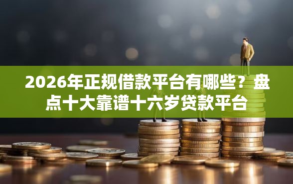 2026年正规借款平台有哪些？盘点十大靠谱十六岁贷款平台