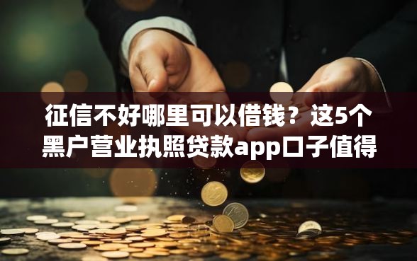 征信不好哪里可以借钱？这5个黑户营业执照贷款app口子值得一试