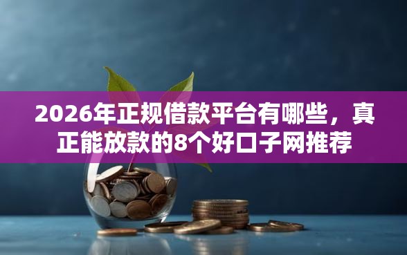 2026年正规借款平台有哪些,真正能放款的8个好口子网推荐 2026年正规借款平台有哪些,真正能放款的8个好口子网推荐