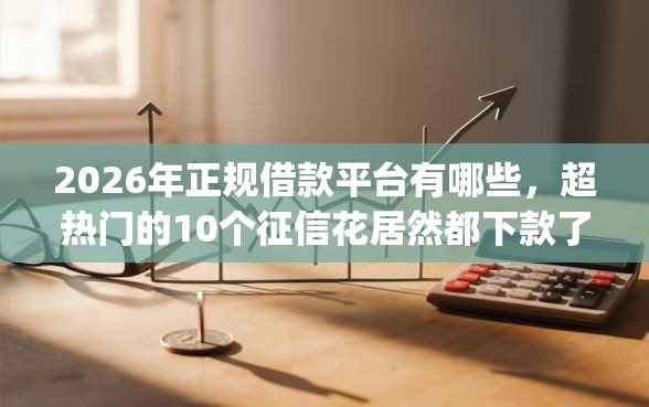 2026年正规借款平台有哪些，超热门的10个征信花居然都下款了的app推荐