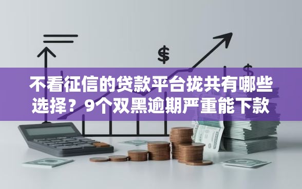不看征信的贷款平台拢共有哪些选择？9个双黑逾期严重能下款的平台详解