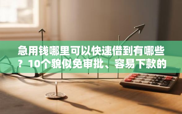 急用钱哪里可以快速借到有哪些？10个貌似免审批、容易下款的借款平台合集