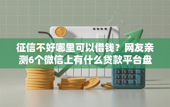 征信不好哪里可以借钱？网友亲测6个微信上有什么贷款平台盘点