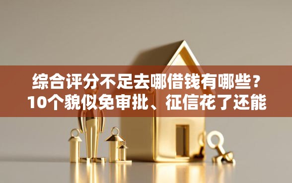 综合评分不足去哪借钱有哪些?10个貌似免审批、征信花了还能贷款的正规平台合集 综合评分不足去哪借钱有哪些?10个貌似免审批、征信花了还能贷款的正规平台合集