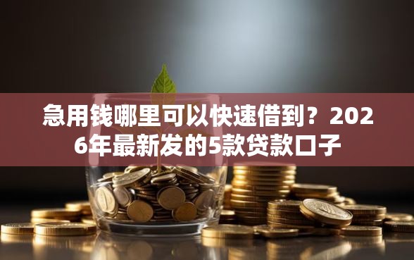 急用钱哪里可以快速借到？2026年最新发的5款贷款口子