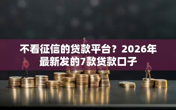 不看征信的贷款平台？2026年最新发的7款贷款口子