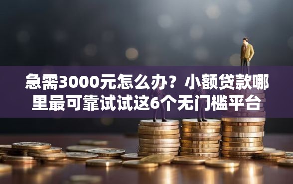 急需3000元怎么办?小额贷款哪里最可靠试试这6个无门槛平台 急需3000元怎么办?小额贷款哪里最可靠试试这6个无门槛平台