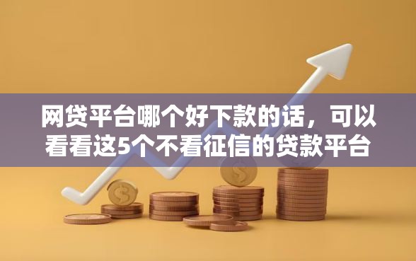 网贷平台哪个好下款的话，可以看看这5个不看征信的贷款平台一定能下款