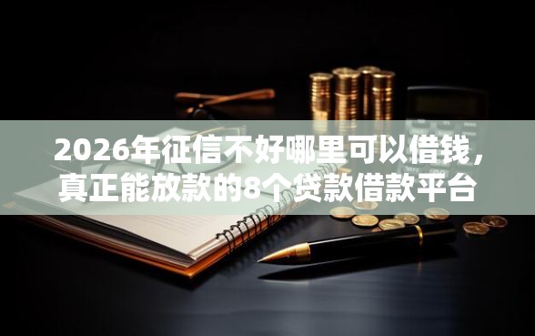 2026年征信不好哪里可以借钱，真正能放款的8个贷款借款平台好推荐