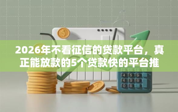 2026年不看征信的贷款平台，真正能放款的5个贷款快的平台推荐