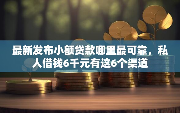 最新发布小额贷款哪里最可靠，私人借钱6千元有这6个渠道